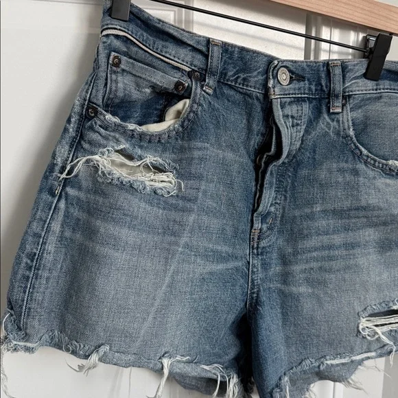 Moussy Vintage MV Pelion Denim Cut Off Shorts Size 29 - Picture 3 of 8